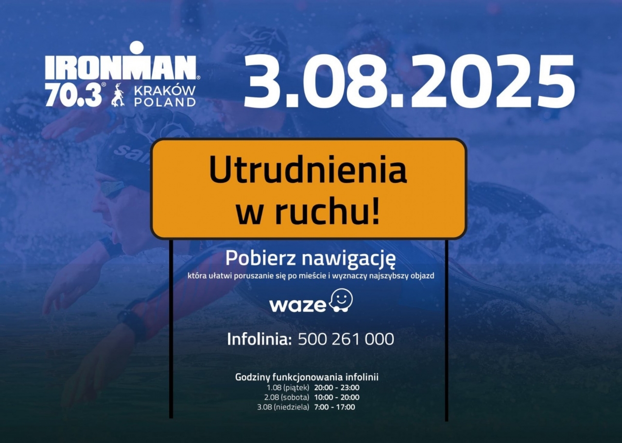 KOMUNIKAT o planowanych, czasowych utrudnieniach w ruchu drogowym w dniu 3 sierpnia 2025 roku