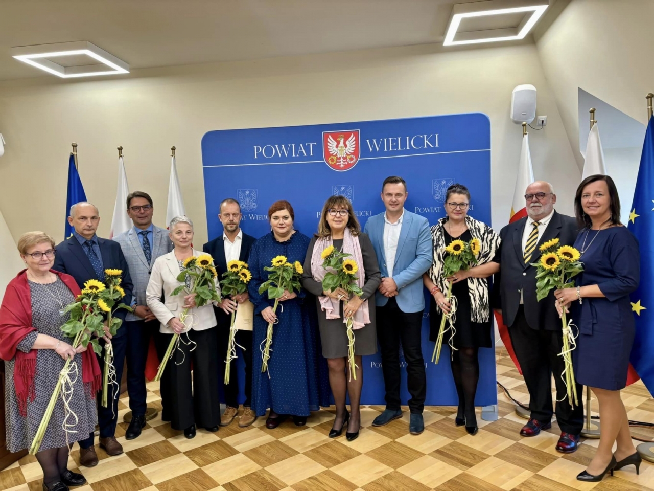 Spotkanie Starosty Wielickiego Romana Ptaka i Wicestarosty Ewy Ptasznik z Dyrektorami Powiatowych Szkół Średnich i Jednostek oraz z Nauczycielami. 