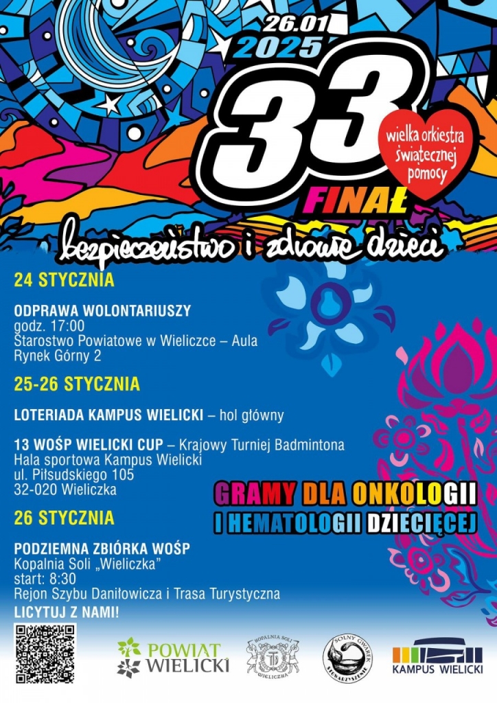 Powiat Wielicki razem z Kopalnią Soli "Wieliczka" wspierają Wielką Orkiestrę Świątecznej Pomocy!