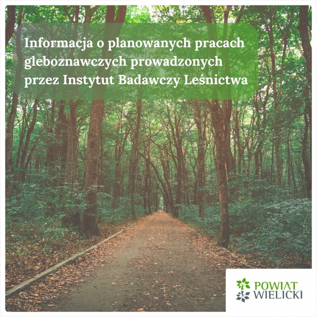Informacja o planowanych pracach gleboznawczych prowadzonych przez Instytut Badawczy Leśnictwa