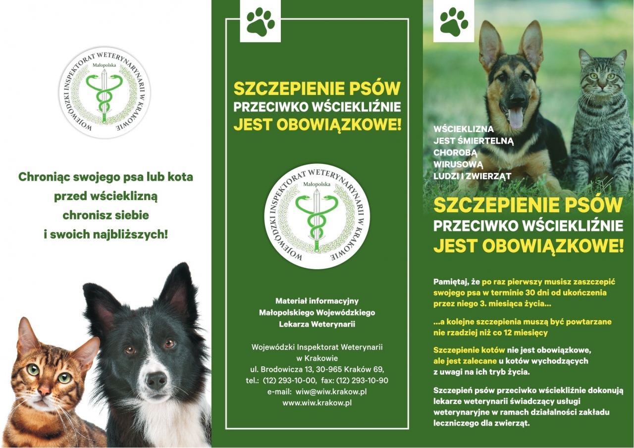 Komunikat o zagrożeniu wystąpienia wścieklizny wśród zwierząt !!!
