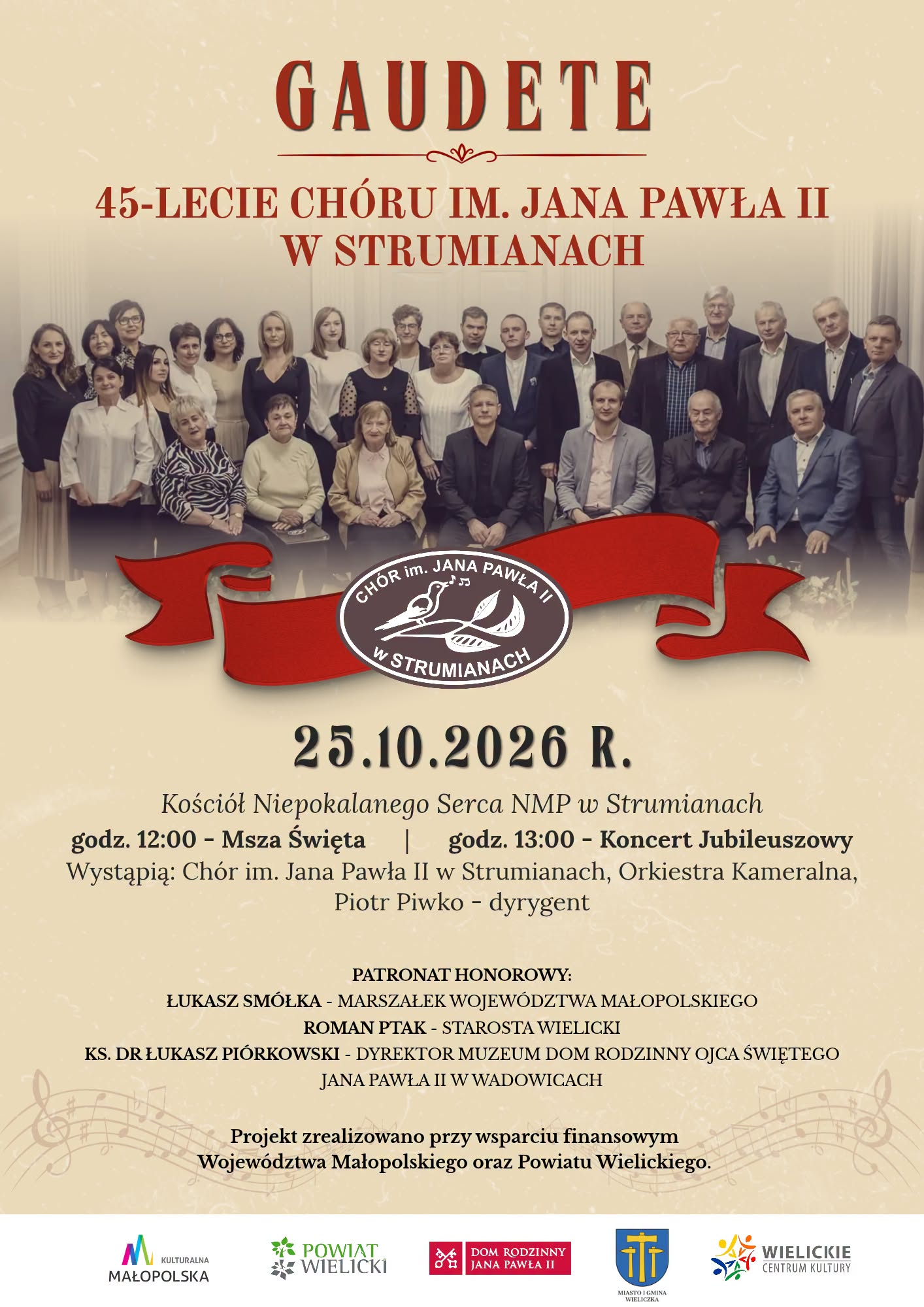 Jubileusz 45-lecia Chóru im. Jana Pawła II w Strumianach