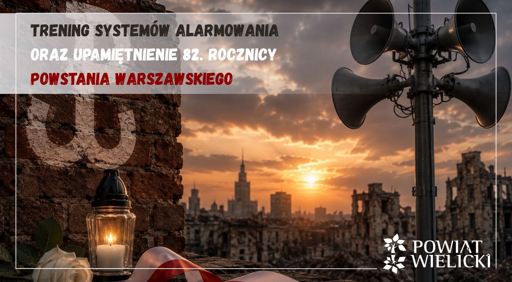 Trening systemów alarmowania i upamiętnienie 82. rocznicy Powstania Warszawskiego