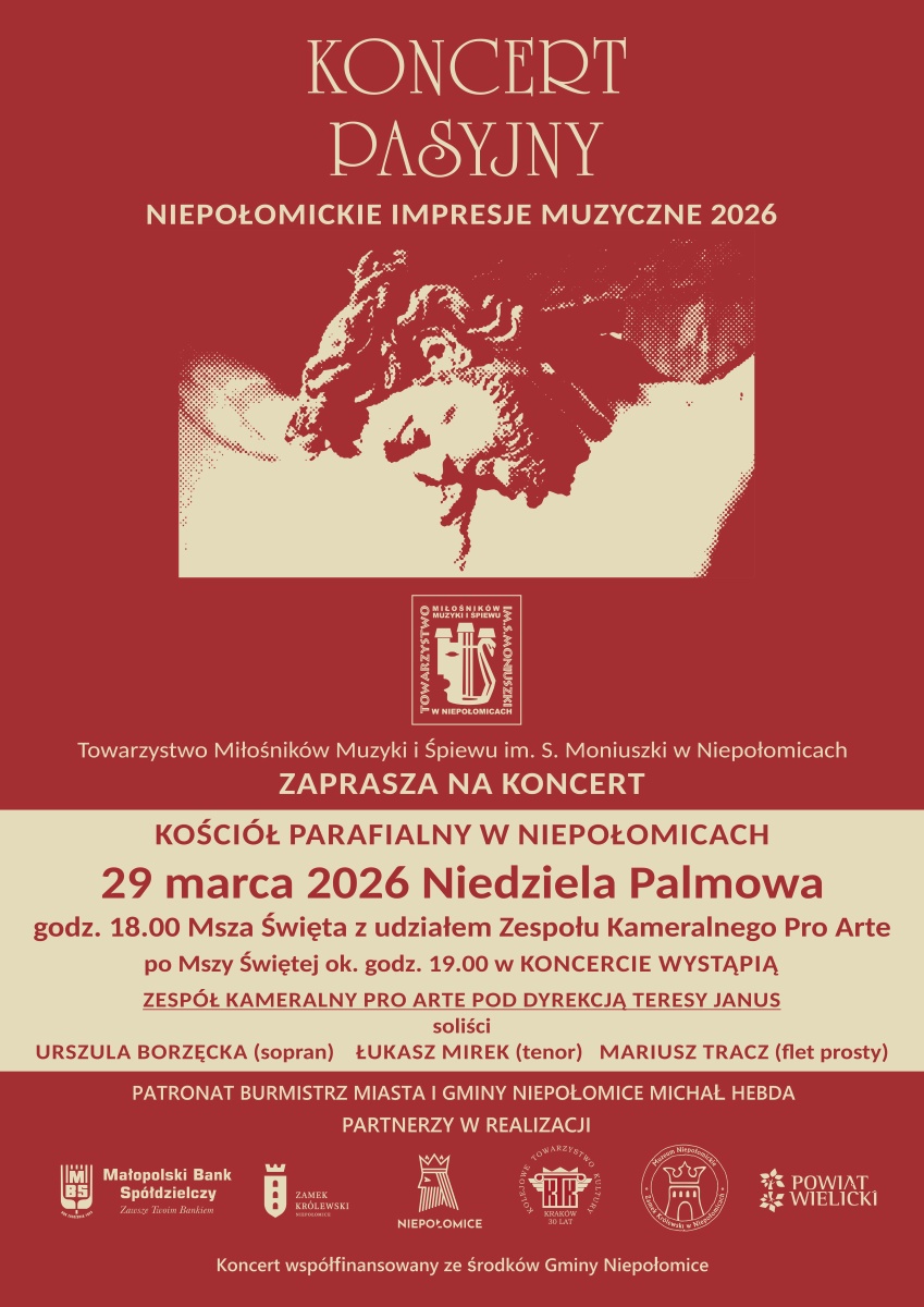 Koncert Pasyjny w Niepołomicach – 29 marca 2026 (Niedziela Palmowa)