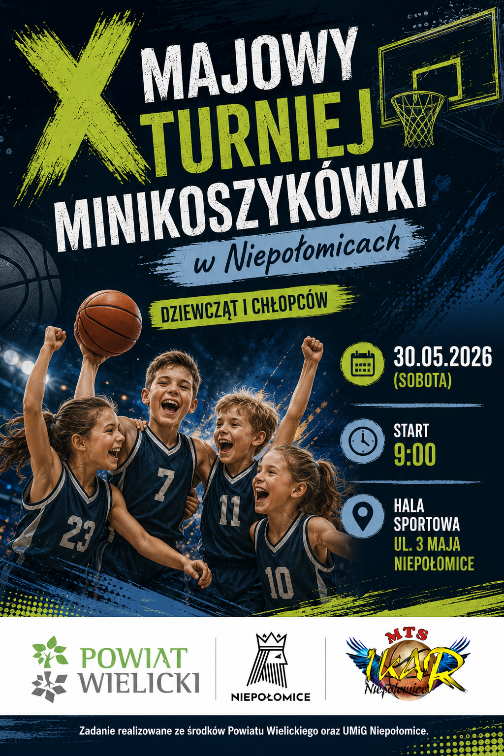 Majowy Turniej Minikoszykówki w Niepołomicach