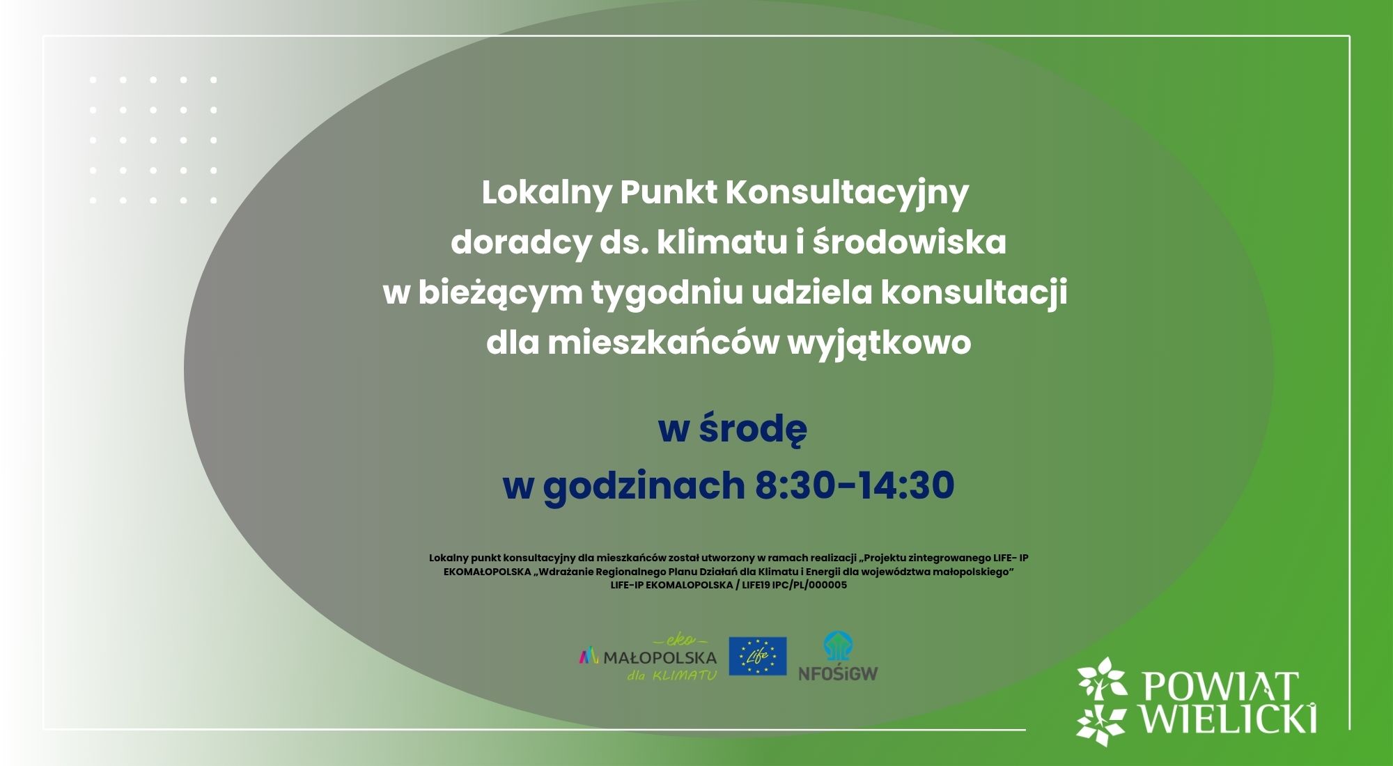 Zmiana terminu konsultacji doradcy ds. klimatu i środowiska