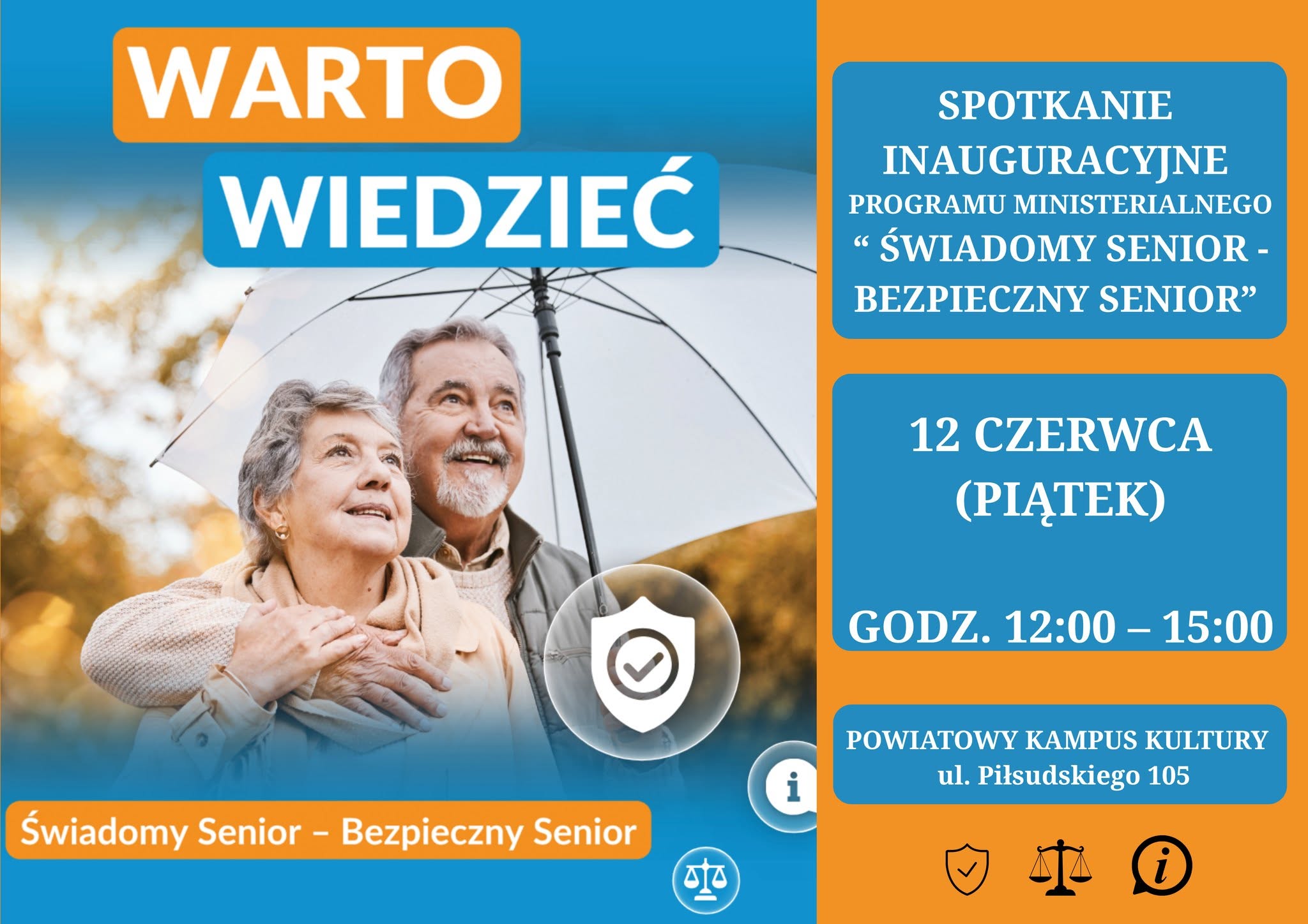 Inauguracja programu „Świadomy Senior – Bezpieczny Senior” w Powiecie Wielickim