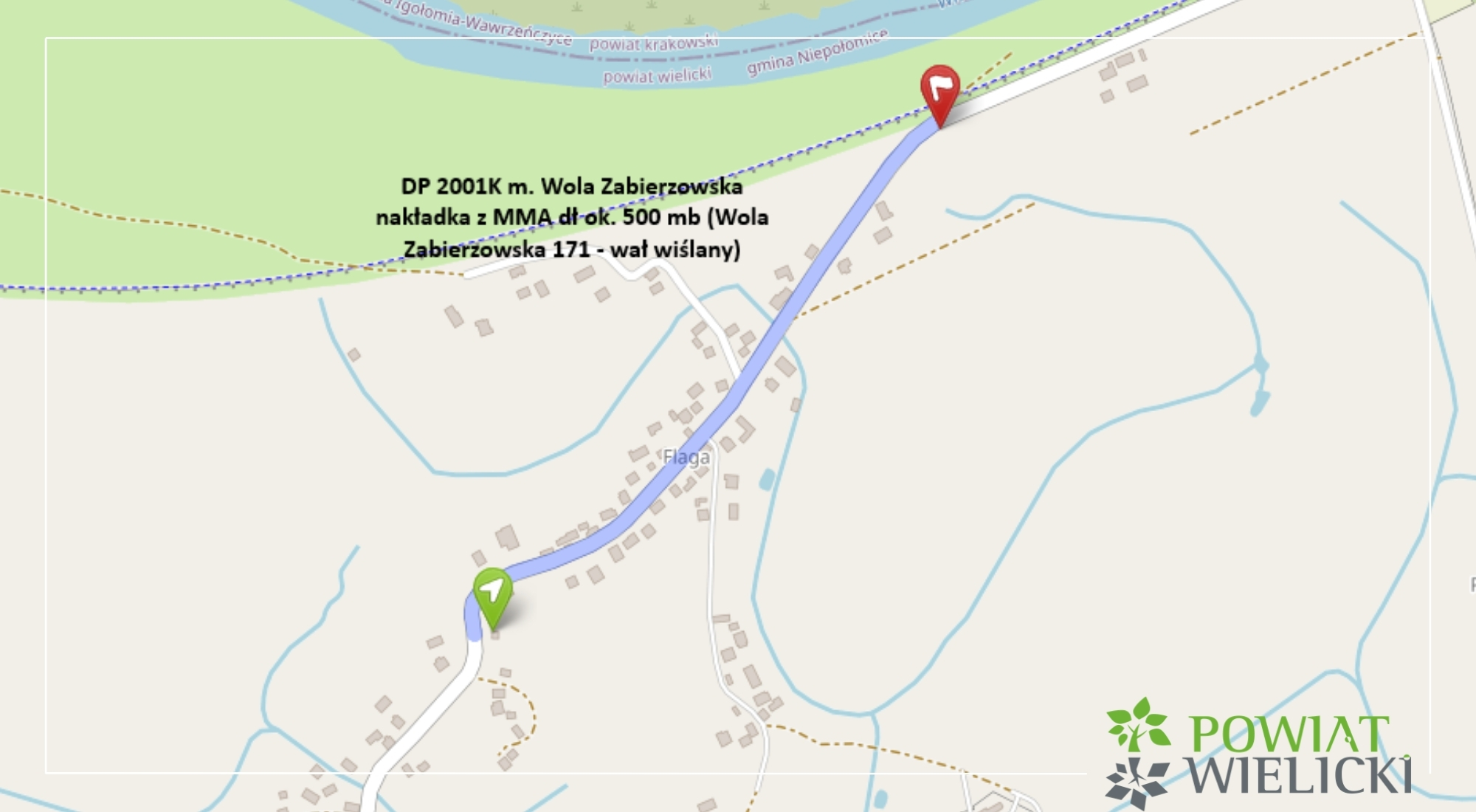 Zamknięcie odcinka drogi powiatowej DP 2001K w miejscowości Wola Zabierzowska
