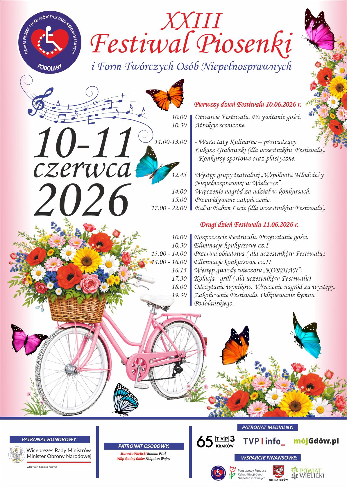 XXIII Festiwal Piosenki i Form Twórczych Osób Niepełnosprawnych „Podolany”